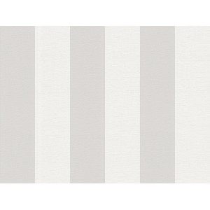 A.S. Creation Vliestapete Liberte mit breiten Streifen in Grau und Weiß.