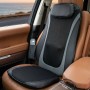 Schwarze HOMCOM Shiatsu-Massagesitzauflage aus Leder/Stoff mit Fernbedienung auf braunem Autositz. Für Entspannung unterwegs.