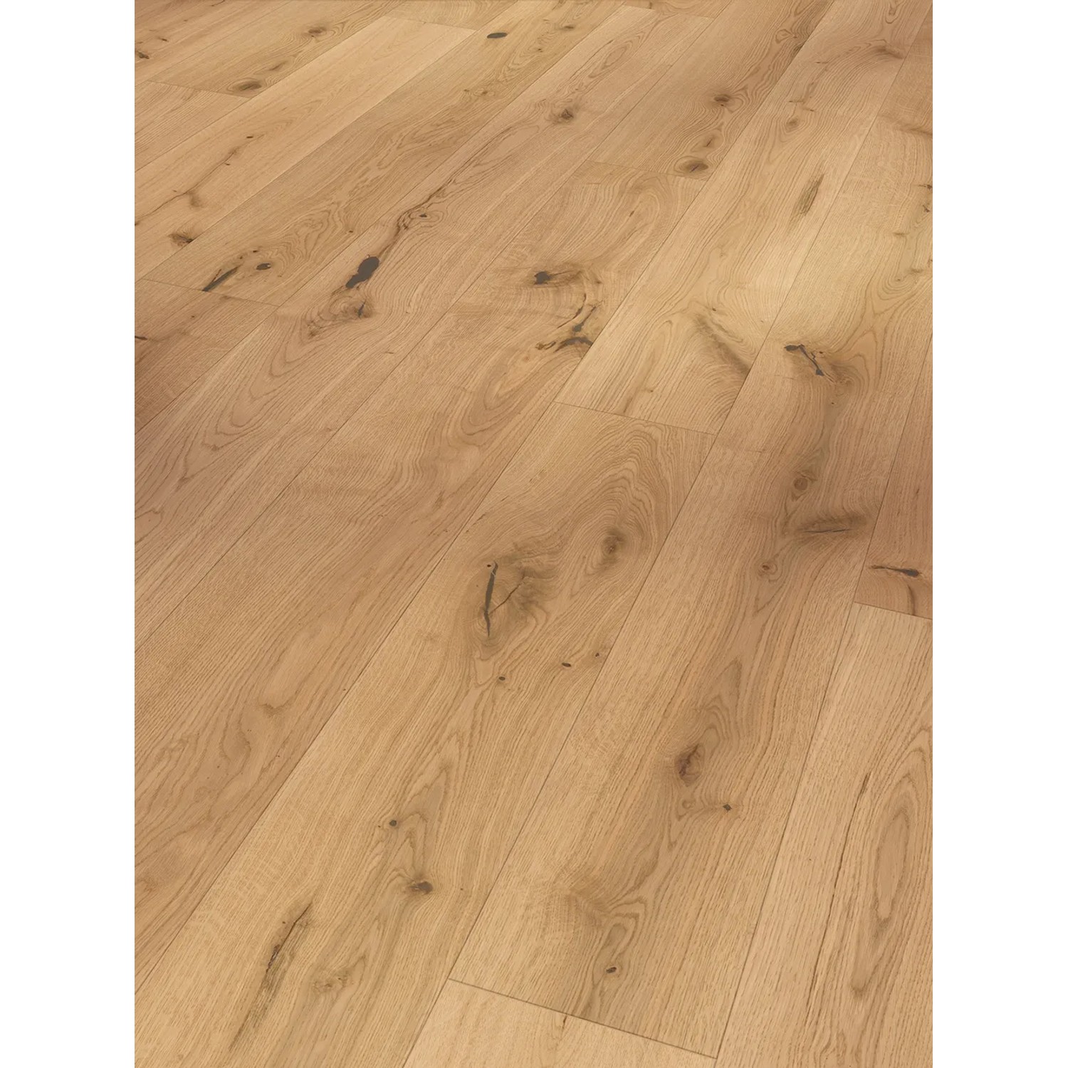 Parador Parkett Basic 11-5 Eiche Chianti Weiß, leicht matt lackiert, Detailansicht.
