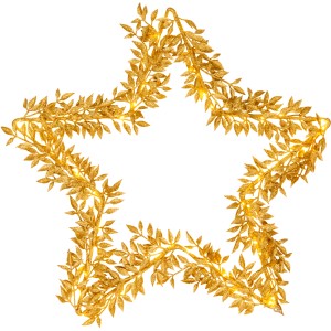 Goldener LED-Deko-Stern (50 cm) von Näve. Funkelnde Wandlampe mit warmweißem Licht für festliche Stimmung.