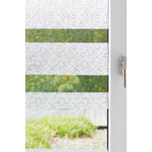 d-c-fix Static Windows Stripes Sunrise, 15x200cm, auf Fenster mit Blick ins Grüne.