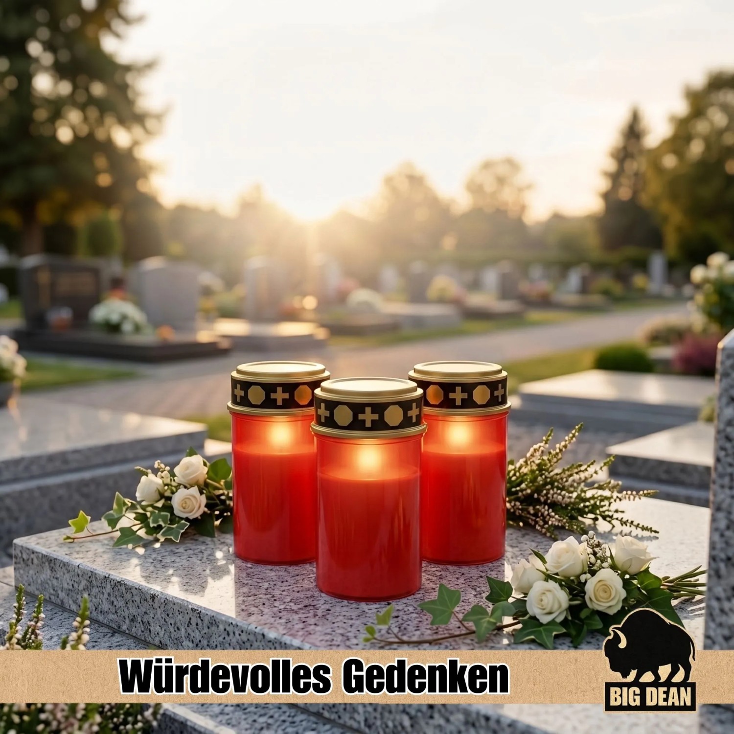 BigDean LED Grablicht 3er Set Licht Mit Flackereffekt Wie Echte Kerze Wetterfest Und Wiederverwendbar Für Grab Und Tiergedenken kaufen bei OBI