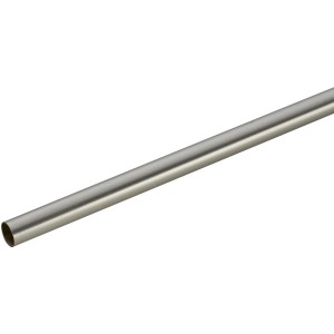 Mydeco Gardinenstange Edelstahl-Optik, Ø 2 cm, 160 cm lang. Für Stil- & Seilspanngarnituren.