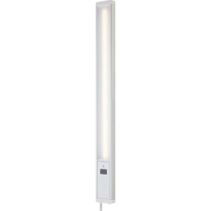 Weiße LED-Unterbauleuchte aus Aluminium und Kunststoff. Kompakte Bauform, kaltweißes Licht.