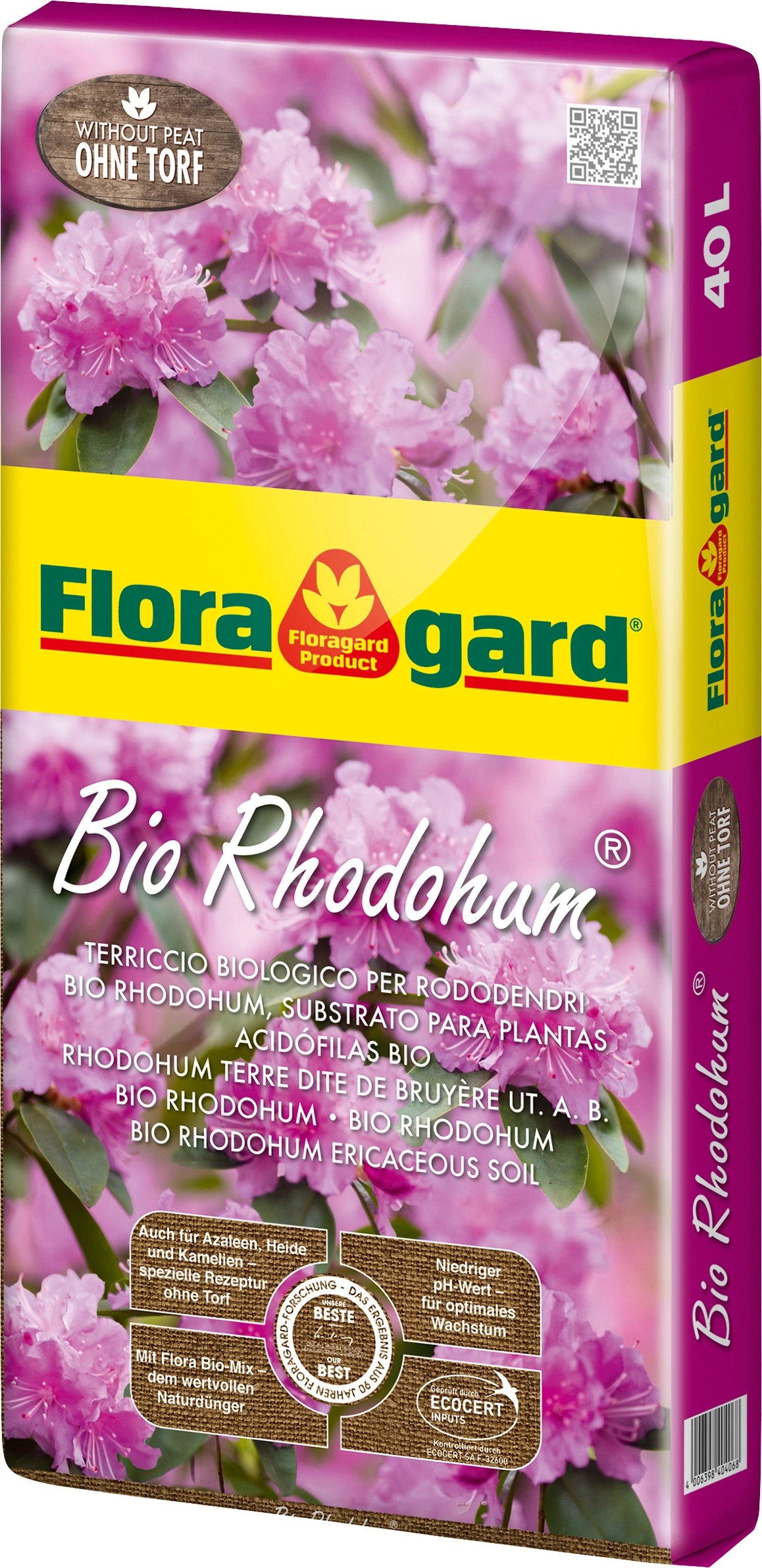 Floragard Bio Rhodohum Rhododendronerde ohne Torf 1 x 40 l kaufen bei OBI