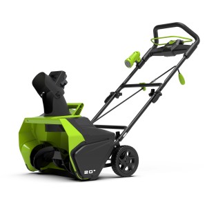 Greenworks Akku-Schneefräse GD40ST, 40V, grün. Schnee räumen ohne Kabel.