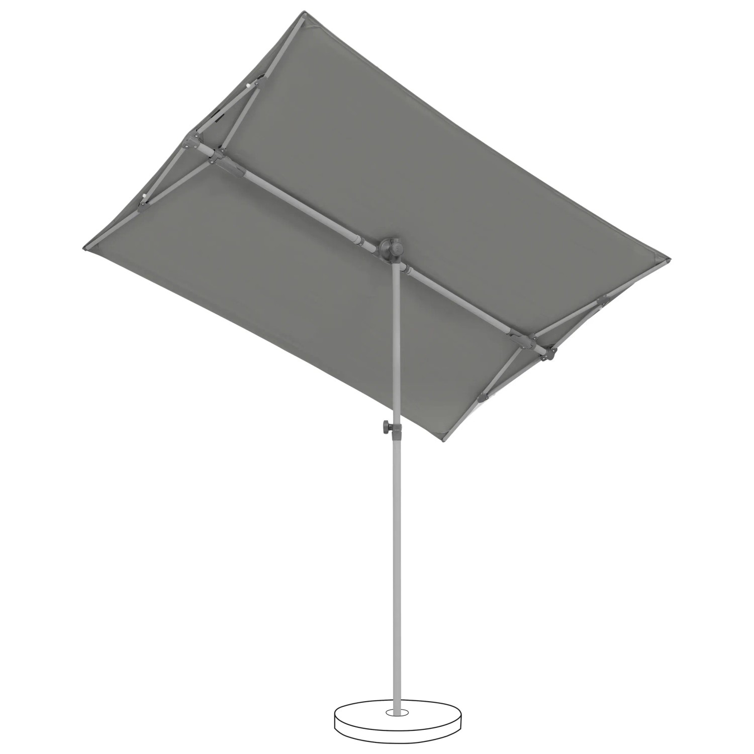 Suncomfort by Glatz Marktschirm 140 cm Stone Grey mit Handöffner kaufen bei OBI