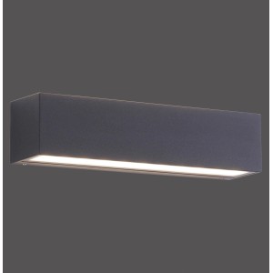 Paul Neuhaus LED-Wandleuchte Robert, 25 cm, anthrazit, für Bad und Außenbereich.