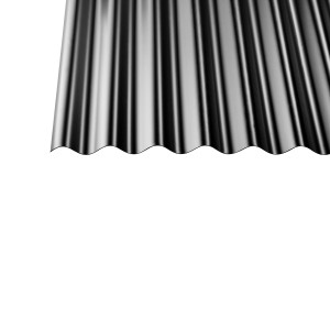Schwarze Gutta PVC-Wellplatten Sinus 76/18, 120x80 cm, 10 Stück für Kunststoffbedachung.