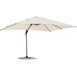 Bizzotto Ampelschirm ORION, 400x400 cm, mit Drehfunktion, in Creme. Gartenschirm für Schatten.