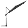 Doppler Balkonschirm Active Green Edition, rechteckig, anthrazit, mit Standkreuz.