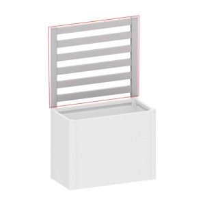 Biohort Rankgitter, silber-metallic, für Hochbeet 1m Seite. Zubehör für Pflanzen.