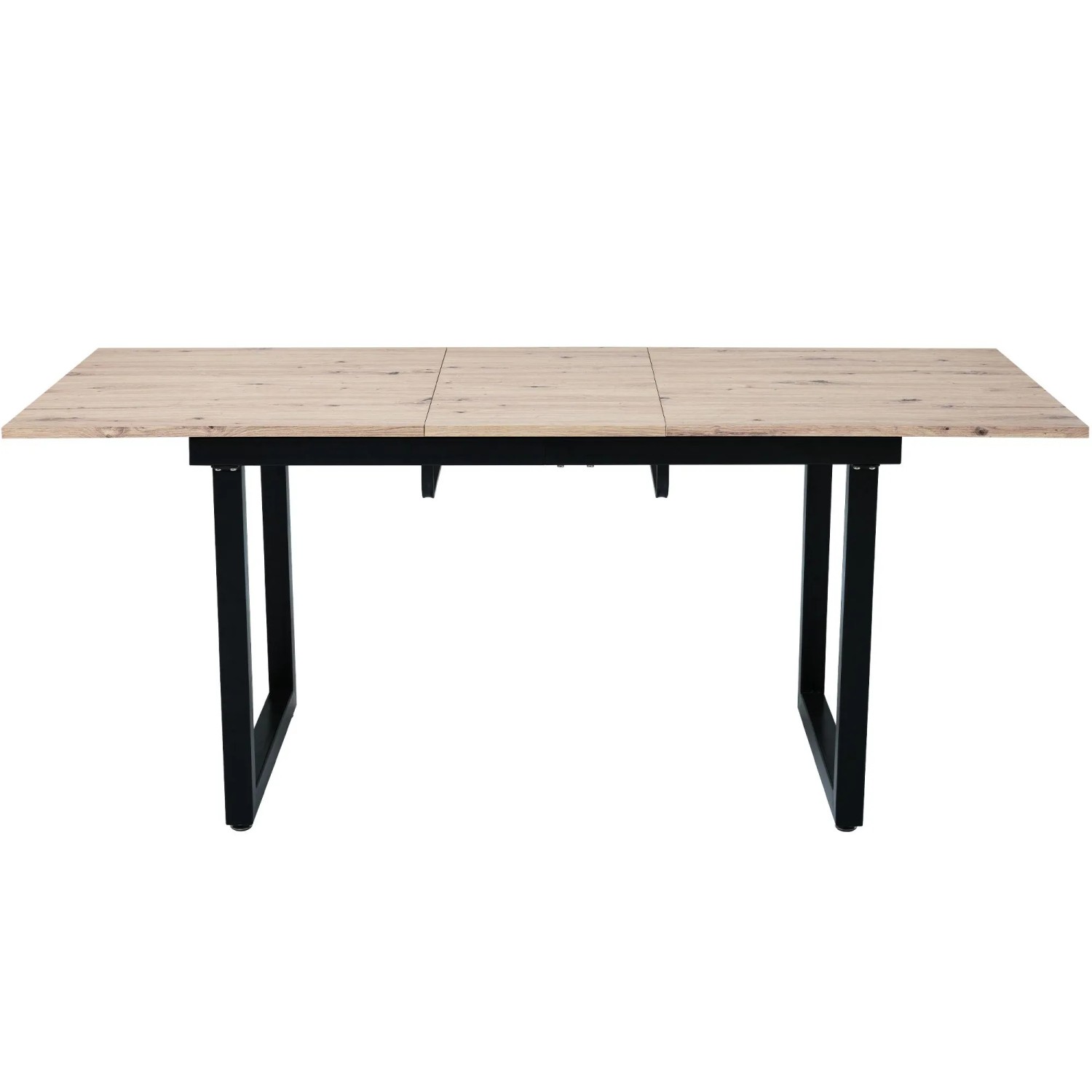 okwish Esstisch Erweiterbar/Rechteckig Kaffee-Freizeittisch aus Eisen 140 x 80 cm Natur_5