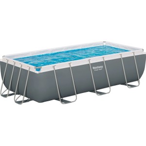 Rechteckiger Bestway Stahlrahmen-Pool Steel Pro Max, 404x201x100 cm, grau.