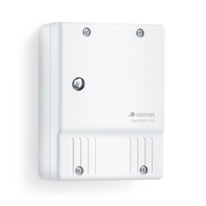 Weißer Steinel Dämmerungsschalter NightMatic 2000 zur automatischen Beleuchtungssteuerung.