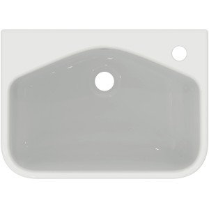 Ideal Standard i.life S Halbeinbauwaschtisch, 50 cm, Weiß, mit Hahnloch