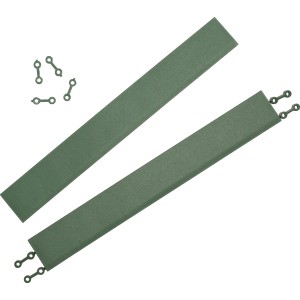 Andiamo Kantenleisten, 2 grüne Kunststoffleisten (38 cm) für Terrassen- und Gehwegplatten.