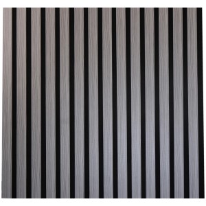 Akustikpaneel Eiche Grau, foliert, für Wand- und Deckenverkleidung.