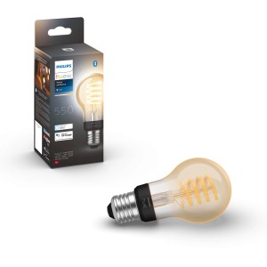Philips Hue Filament E27 LED-Lampe, dimmbar, warmweiß bis kaltweiß, Retro-Look.
