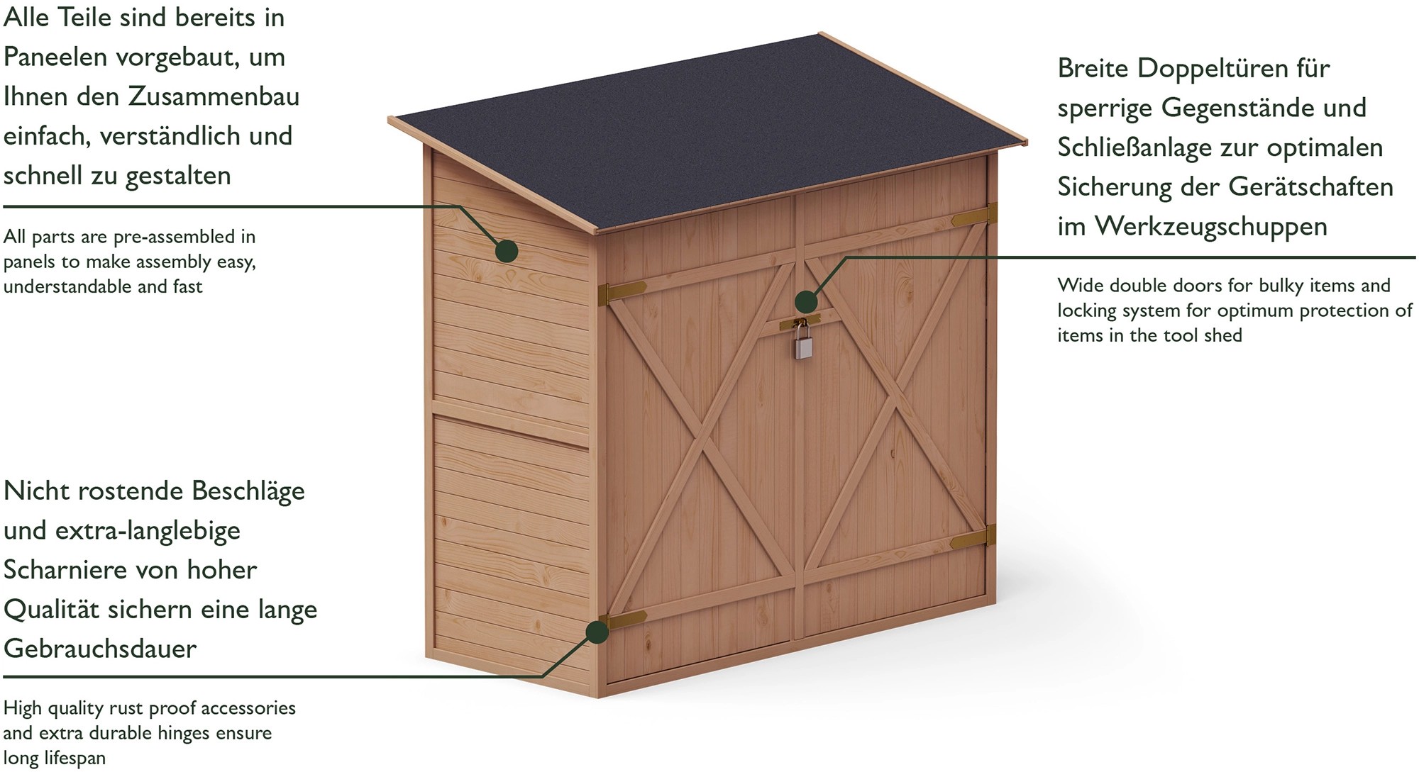 Upyard GartenWerkzeugschuppen imprägniert 150 x 70 cm FSC® kaufen bei OBI