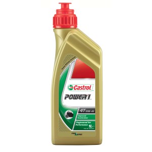 Castrol Motoröl Power 1 4T 10W-40, 1 Liter Flasche für Viertakt-Motorräder.