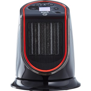Ewt Keramik-Heizlüfter M2 GTSB, 2000 W, schwarz mit LCD-Display. Kompaktes Heißluftgerät für Büro und Wohnraum.