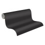 Rolle schwarze Vliestapete Uni von Trendwall 2, Dekorative Tapete für Innenräume.