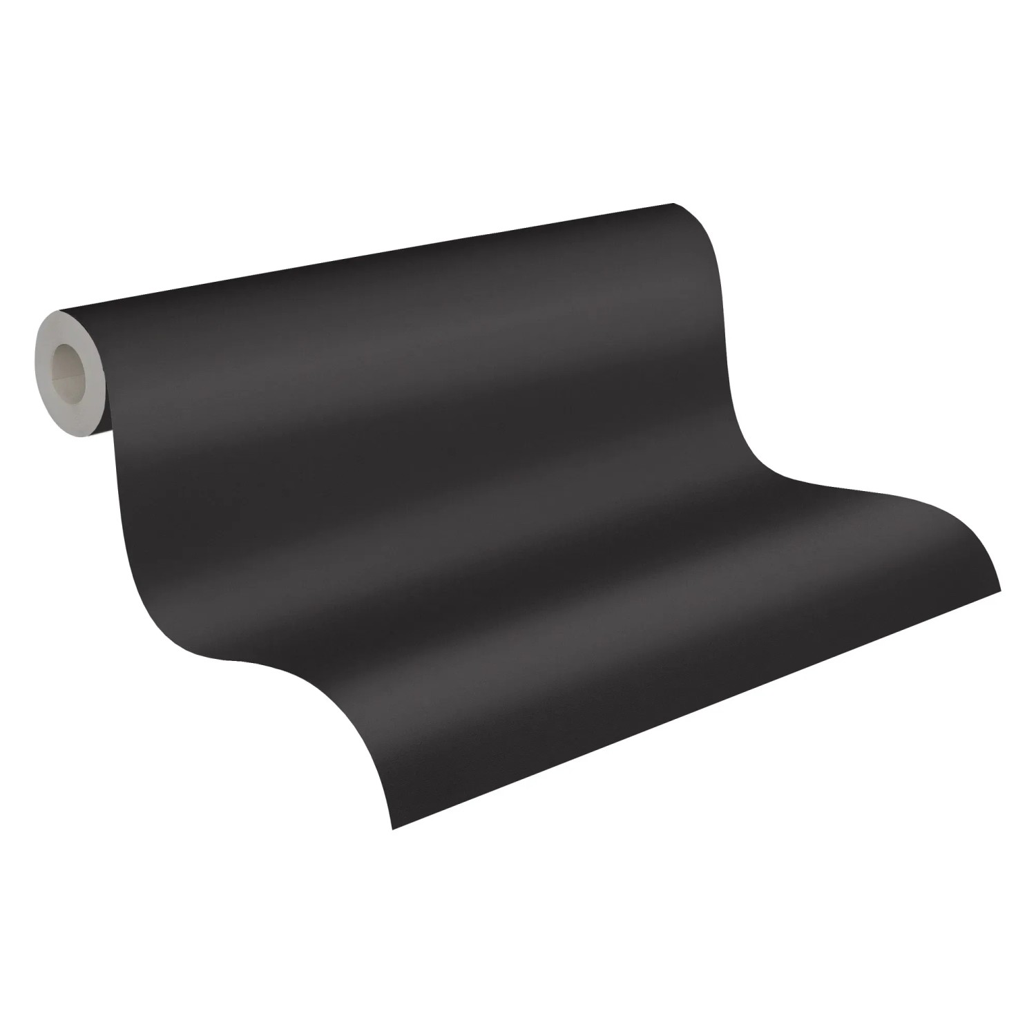 Rolle schwarze Vliestapete Uni von Trendwall 2, Dekorative Tapete für Innenräume.