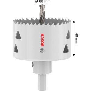 Bosch Lochsäge Multi Material mit Aufsteckhalter Ø 68 mm x 40 mm Silber