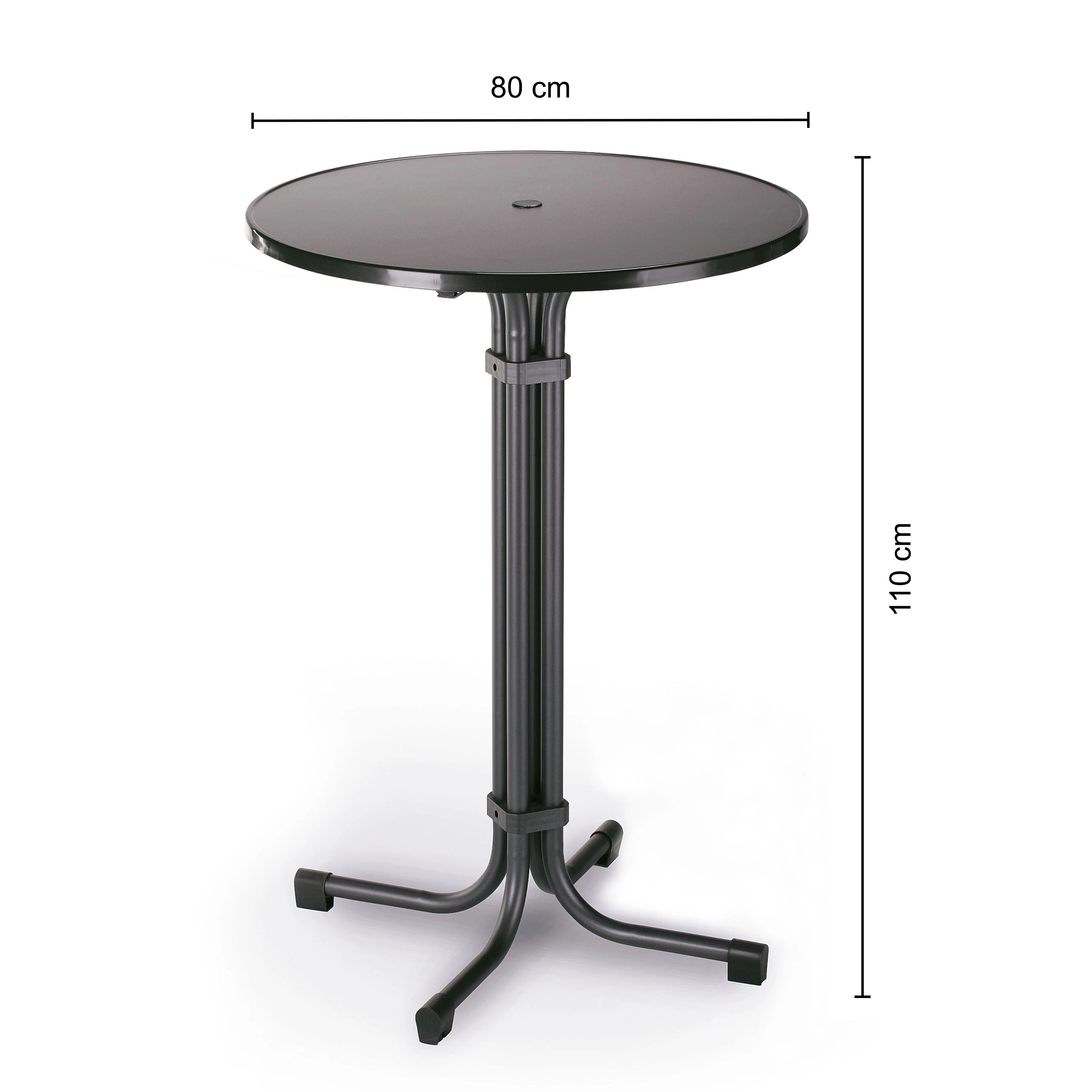 Best Freizeitmöbel Stehtisch Multiflex Rund Anthrazit 80 cm kaufen bei OBI