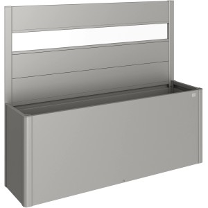 Biohort Sichtschutz Pflanzbeet Belvedere m. Acrylglas Gr. 200 Quarzgrau-Metallic