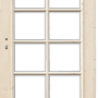 Radex Landhaus Zimmertür Fichte, 65x203 cm, rechts, mit Glaseinsätzen.