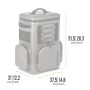 Petromax Kühlrucksack 7 l, grau, mit Fächern und Tragegriffen. Ideal für Outdoor-Aktivitäten.