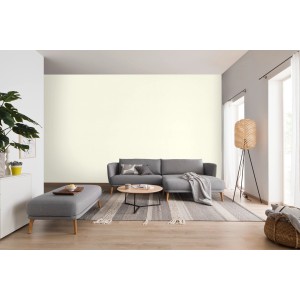 Wohnraum mit Schöner Wohnen Glimmerfarbe Crystal White an der Wand.