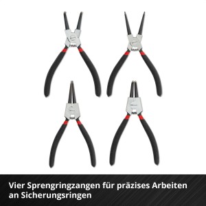 Einhell Sprengringzangen Set, 4 Zangen für Innen- und Aussenringe, Werkzeug-Set.