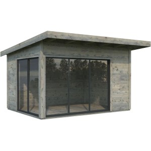 Palmako Gartenhaus Andrea Slide Grau Tauchgrundiert 390 cm x 300 cm FSC®