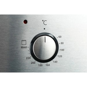 Detailaufnahme: Temperaturregler des Respekta Einbaubackofens Jim Autark AB141-26.