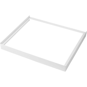 Weißer Waschmaschinen-Verbindungsrahmen aus Stahl, Zubehör zum platzsparenden Aufeinanderstellen von Geräten.