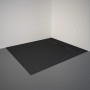 Rechteckige, anthrazitfarbene Schulte Duschwanne ExpressPlus Extraflach 100x90 cm im Badezimmer.
