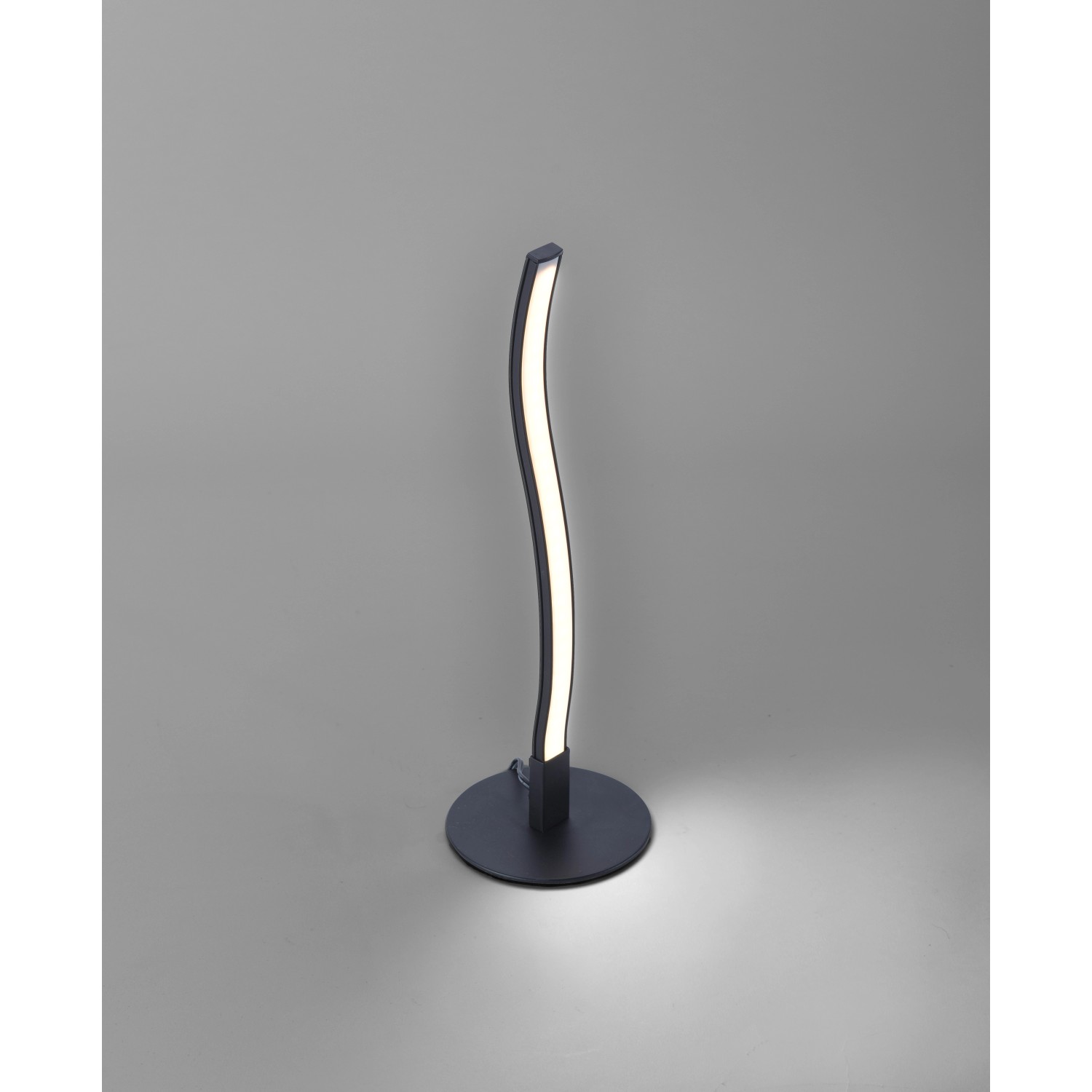 Schwarze LED-Tischleuchte von Just Light, 30 cm hoch, modernes Design.