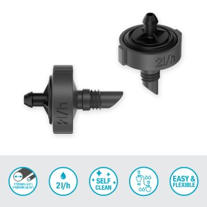 Gardena Endtropfer 2 l/h, druckregulierend, für Micro-Drip-Systeme, 10 Stück.