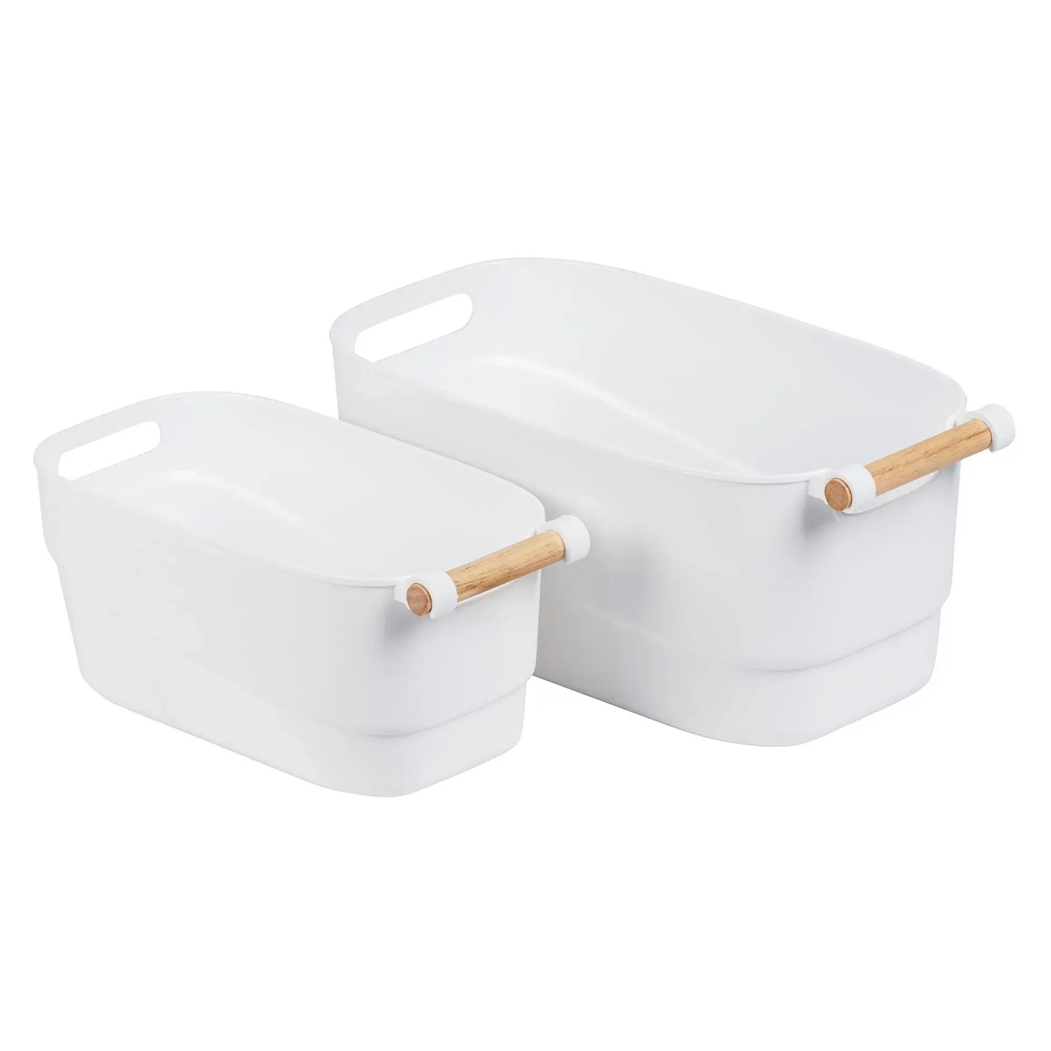 Wenko Organizer Kunststoff mit Holzgriff 14,5 cm x 12 cm x 27 cm Weiß kaufen bei OBI