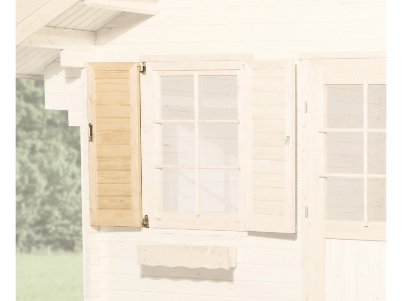Fensterladen 1seitig 84 cm x 113 cm für Weka HolzGartenhaus 149 und