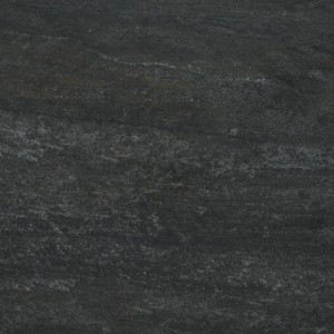 Terrassenplatte Feinsteinzeug Lava Black, 60x60cm, 2 Stück. Dunkle, matte Oberfläche mit leichter Struktur.