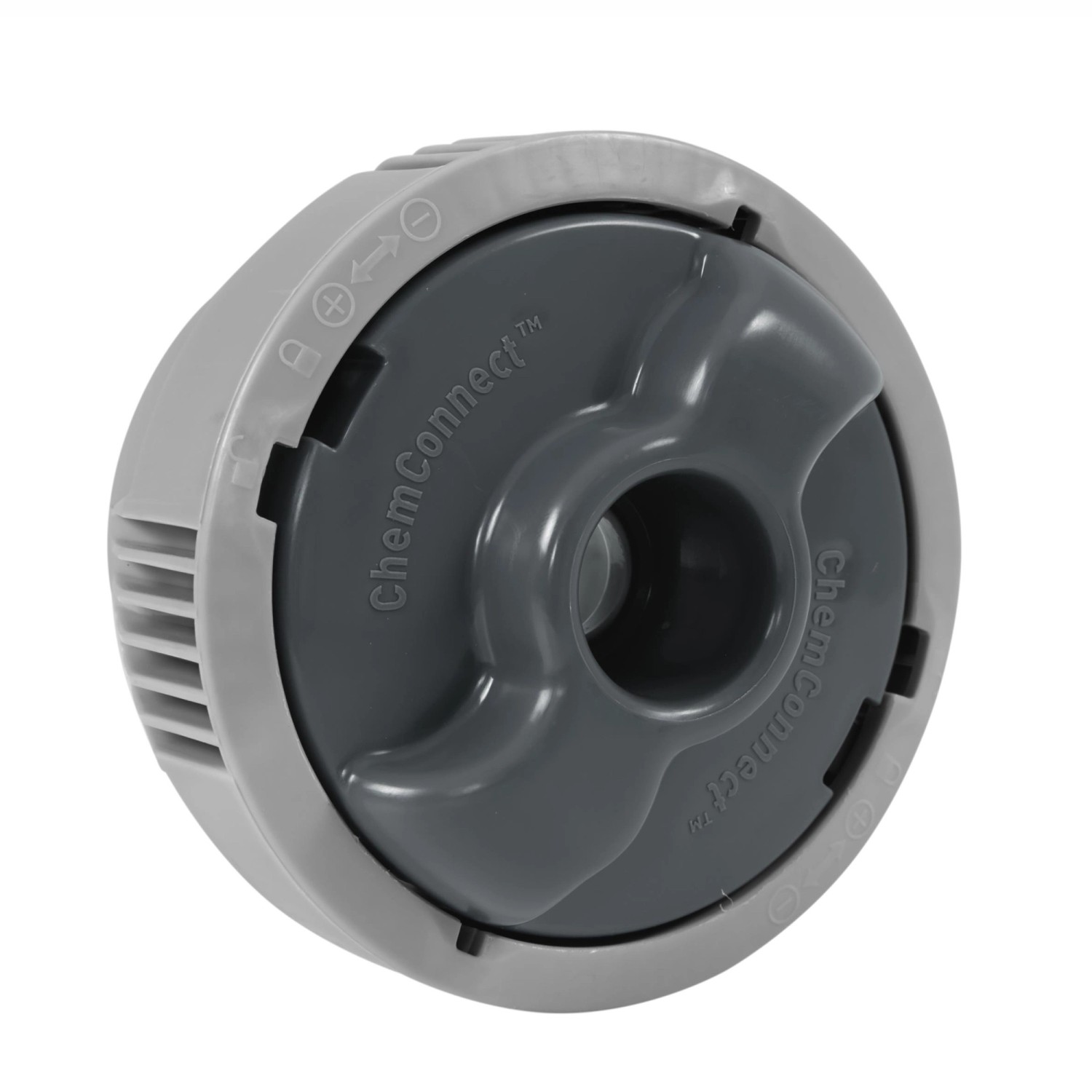 Bestway ChemConnect Chemikaliendosierer für Lay-Z-Spa Whirlpool, grau.