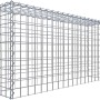 Gabiona Anbaukorb Typ 3, 50x100x20 cm, Maschenweite 5x5 cm, aus verzinktem Drahtgitter.