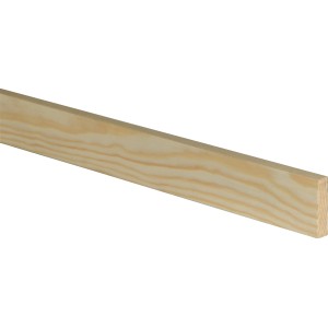 Fichte Flachleiste, 10x40x2400 mm, ideal für Bastelarbeiten und Innenausbau.