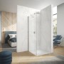 Hüppe Design Pure Seitenwand, 90x200cm, Silber Matt, für Duschkabine mit Schwingtür.