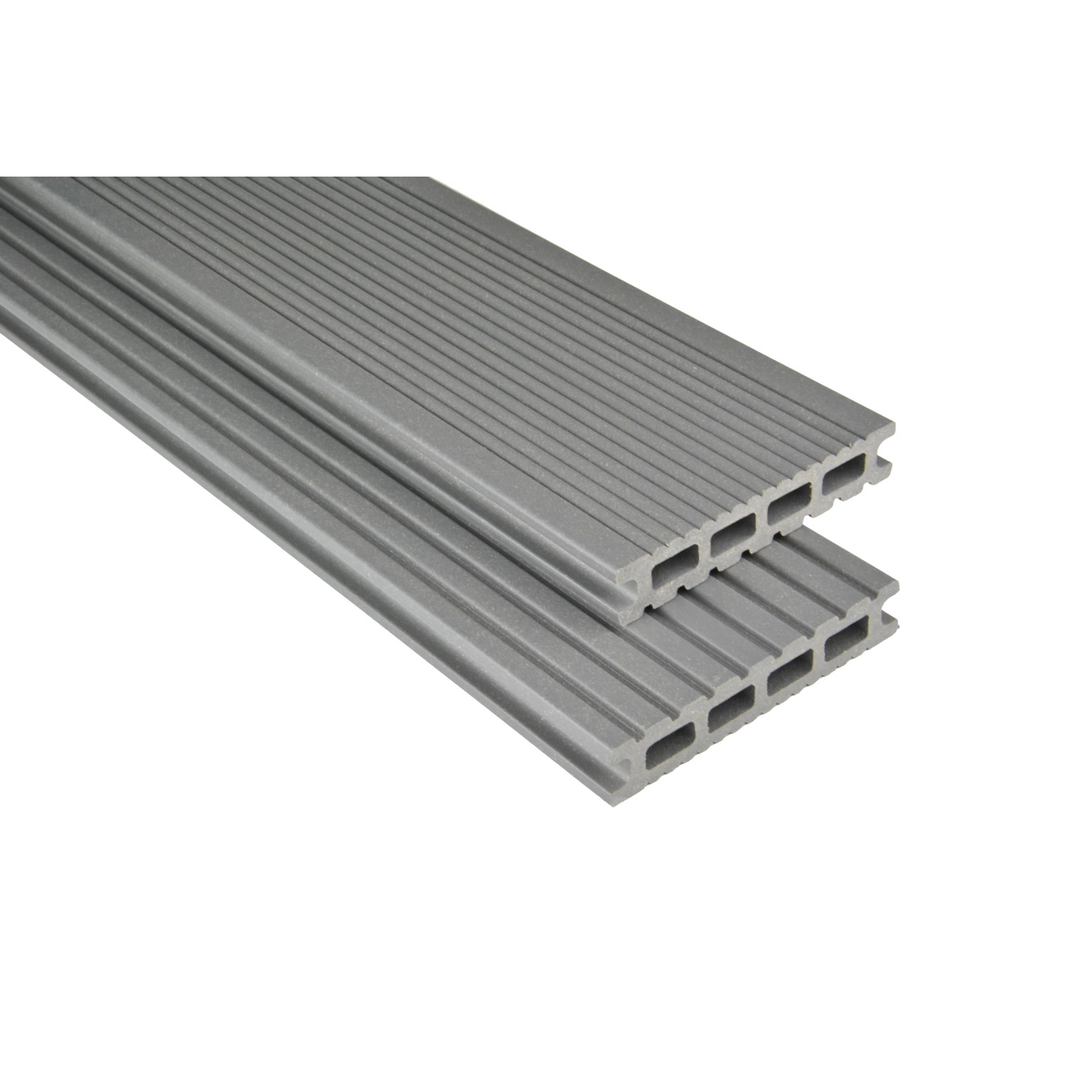 Kovalex WPC Terrassendielen Bausatz Exklusiv, mattiert grau, 300x500cm, Detailansicht.