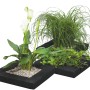 Eckige Velda Floating Plant Island Pflanzkörbe (35 cm) mit Bepflanzung für den Gartenteich.